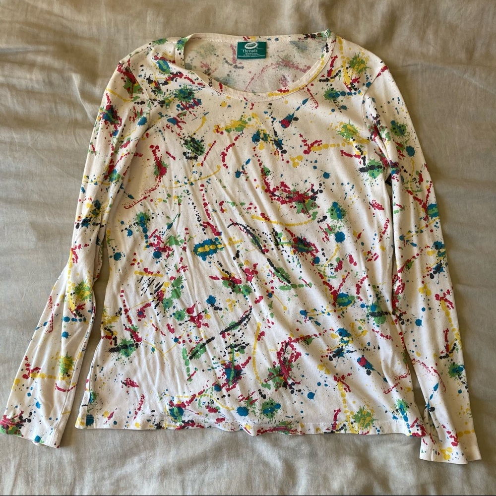 Crayola paint splatter shirt